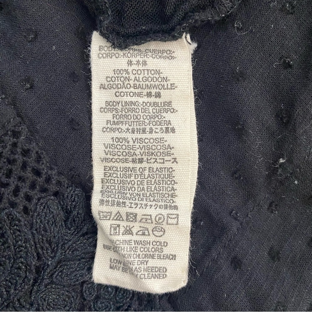 Free People Sugarpie Black Long Sleeve Boho Mini Dress - Picture 11 of 13